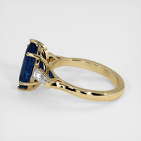 3.53 Ct. Blue Sapphire Ring, 18K Yellow Gold 4