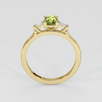 0.83 Ct. Yellowish Green Sapphire Ring, 18K Yellow Gold 3