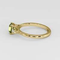 0.83 Ct. Yellowish Green Sapphire Ring, 18K Yellow Gold 4