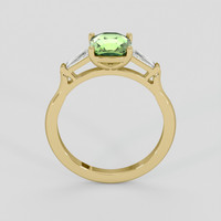 1.56 Ct. Yellowish Green Sapphire Ring, 18K Yellow Gold 3