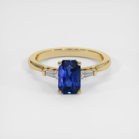 1.64 Ct. Blue Sapphire Ring, 18K Yellow Gold 1