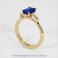 1.64 Ct. Blue Sapphire Ring, 18K Yellow Gold 2