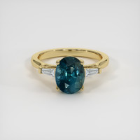 2.54 Ct. Sapphire Ring, 18K Yellow Gold 1