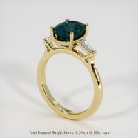 2.54 Ct. Sapphire Ring, 18K Yellow Gold 2