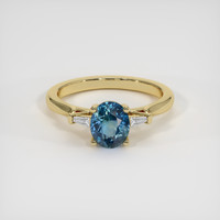 1.25 Ct. Sapphire Ring, 18K Yellow Gold 1