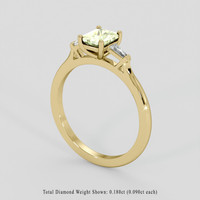 1.20 Ct. Bi Color Sapphire Ring, 18K Yellow Gold 2