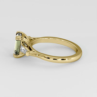 1.76 Ct. Green Sapphire Ring, 18K Yellow Gold 4