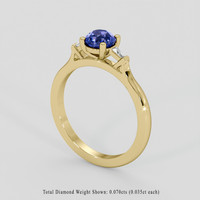 0.97 Ct. Color Change Sapphire Ring, 18K Yellow Gold 2