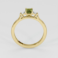 0.60 Ct. Greenish Yellow Sapphire Ring, 18K Yellow Gold 3