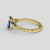 1.79 Ct. Greenish Blue Sapphire Ring, 18K Yellow Gold 4