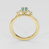 0.79 Ct. Greyish Blue Sapphire Ring, 18K Yellow Gold 3