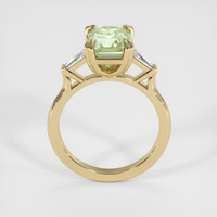 3.16 Ct. Yellowish Green Sapphire Ring, 18K Yellow Gold 3