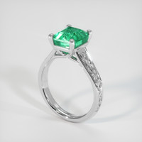 2.61 Ct. Emerald Ring, Platinum 950 2