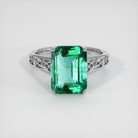 3.44 Ct. Emerald Ring, Platinum 950 1