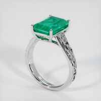 3.44 Ct. Emerald Ring, Platinum 950 2