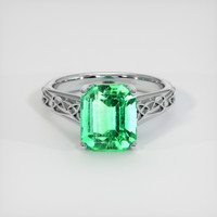 2.81 Ct. Emerald Ring, Platinum 950 1