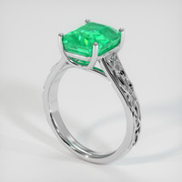 2.81 Ct. Emerald Ring, Platinum 950 2