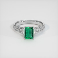 1.05 Ct. Emerald Ring, Platinum 950 1