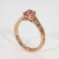 1.22 Ct. Padparadscha Sapphire Ring, 14K Rose Gold 2