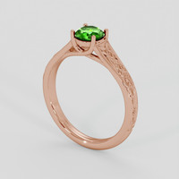 0.87 Ct. Green Demantoid Garnet Ring, 18K Rose Gold 2