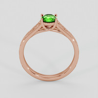 0.87 Ct. Green Demantoid Garnet Ring, 18K Rose Gold 3