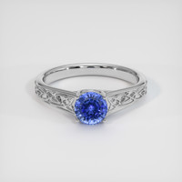 0.97 Ct. Blue Sapphire Ring, 10K White Gold 1