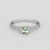 0.39 Ct. Green Sapphire Ring, 10K White Gold 1