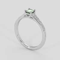 0.39 Ct. Green Sapphire Ring, 10K White Gold 2