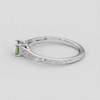 0.39 Ct. Green Sapphire Ring, 10K White Gold 4