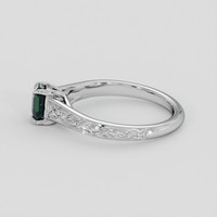 1.00 Ct. Bluish Green Sapphire Ring, 14K White Gold 4