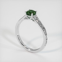 0.76 Ct. Green Sapphire Ring, 14K White Gold 2
