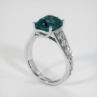 3.53 Ct. Sapphire Ring, 14K White Gold 2