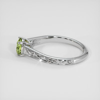 2.07 Ct. Yellowish Green Sapphire Ring, 14K White Gold 4