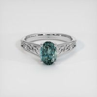 1.44 Ct. Sapphire Ring, 14K White Gold 1
