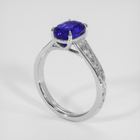 3.54 Ct. Color Change Sapphire Ring, 18K White Gold 2