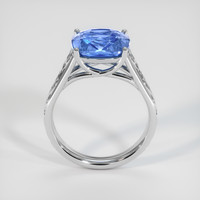 4.06 Ct. Blue Sapphire Ring, 18K White Gold 3
