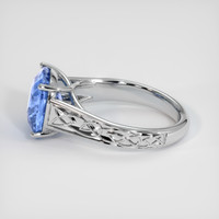 4.06 Ct. Blue Sapphire Ring, 18K White Gold 4