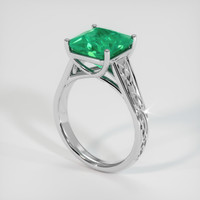 3.05 Ct. Emerald Ring, 18K White Gold 2