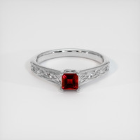 0.35 Ct. Ruby Ring, 18K White Gold 1