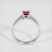 0.35 Ct. Ruby Ring, 18K White Gold 3