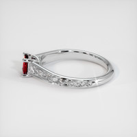 0.35 Ct. Ruby Ring, 18K White Gold 4