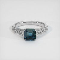 1.60 Ct. Sapphire Ring, 18K White Gold 1