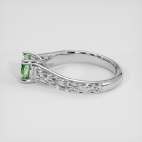 1.22 Ct. Green Sapphire Ring, 18K White Gold 4