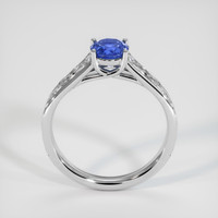 0.97 Ct. Blue Sapphire Ring, 18K White Gold 3