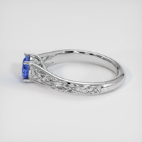 0.97 Ct. Blue Sapphire Ring, 18K White Gold 4