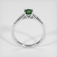 0.76 Ct. Green Sapphire Ring, 18K White Gold 3
