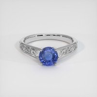 2.06 Ct. Sapphire Ring, 18K White Gold 1