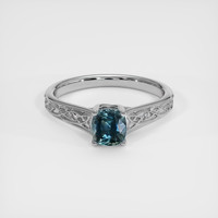 0.94 Ct. Sapphire Ring, 18K White Gold 1