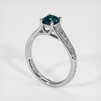0.94 Ct. Sapphire Ring, 18K White Gold 2