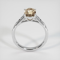 2.35 Ct. Peach Sapphire Ring, 18K White Gold 3